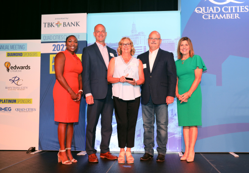 QC Engineering Co. is named Business of the Year and the Quad Cities Chamber Annual Meeting 2022