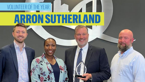 Arron Sutherland Volunteer of the Year